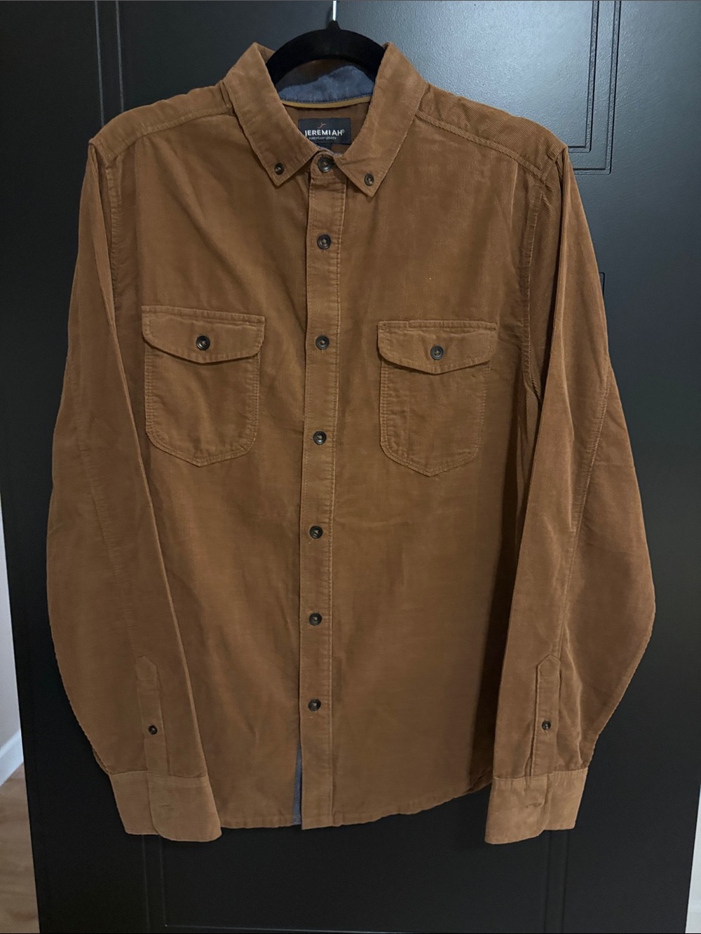 Jeremiah Men's Corduroy Button-Down Shirt in Brown